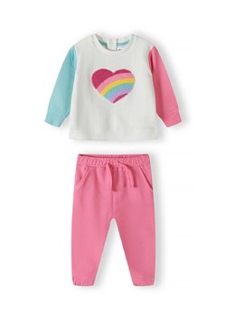 Niemowlęcy komplet ocieplany- bluza z sercem i spodnie dresowe ze sklepu 5.10.15 w kategorii Dresy dla niemowlaka - zdjęcie 171546097