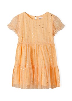 Tiulowa pomarańczowa sukienka z błyszczącymi elementami ze sklepu 5.10.15 w kategorii Sukienki dziewczęce - zdjęcie 171546139