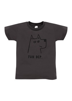 Grafitowy t-shirt bawełniany dla chłopca - OLIVIER - Pinokio ze sklepu 5.10.15 w kategorii T-shirty chłopięce - zdjęcie 171546247