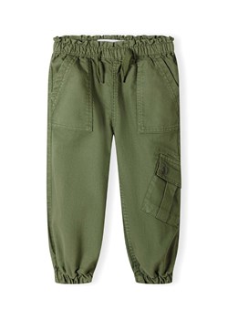 Spodnie bojówki khaki z bawełny dla dziewczynki ze sklepu 5.10.15 w kategorii Spodnie dziewczęce - zdjęcie 171546327