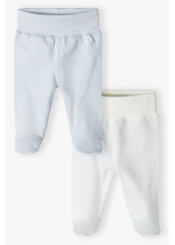 Zestaw dwóch dzianinowych półśpiochów dla niemowlaka ze sklepu 5.10.15 w kategorii Spodnie i półśpiochy - zdjęcie 171546406