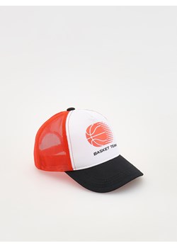 Reserved - Bawełniana czapka z daszkiem - koralowy ze sklepu Reserved w kategorii Czapki dziecięce - zdjęcie 171546877