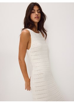 Reserved - Dzianinowa sukienka - kremowy ze sklepu Reserved w kategorii Sukienki - zdjęcie 171547029