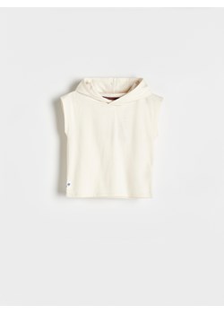 Reserved - T-shirt oversize z kapturem - kremowy ze sklepu Reserved w kategorii T-shirty chłopięce - zdjęcie 171547056