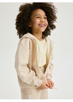 Reserved - Rozpinana bluza z kapturem - beżowy ze sklepu Reserved w kategorii Bluzy dziewczęce - zdjęcie 171547066