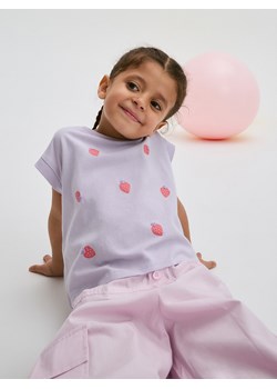 Reserved - T-shirt z nadrukiem - lawendowy ze sklepu Reserved w kategorii Koszulki niemowlęce - zdjęcie 171547099