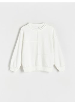 Reserved - Bluza z przeszyciami - biały ze sklepu Reserved w kategorii Bluzy chłopięce - zdjęcie 171547337