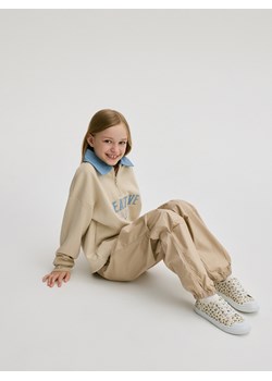 Reserved - Spodnie parachute - beżowy ze sklepu Reserved w kategorii Spodnie dziewczęce - zdjęcie 171547396