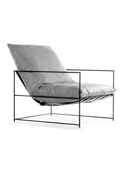 Minimalistyczny fotel tapicerowany ELVIS w stylu loftowym metalowy ze sklepu George Azzar w kategorii Fotele - zdjęcie 171548888