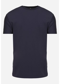 Granatowa Koszulka Bawełniana o Klasycznym Kroju Xloette ze sklepu Born2be Odzież w kategorii T-shirty męskie - zdjęcie 171551128