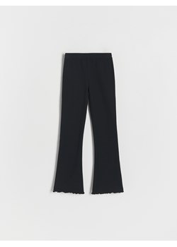 Reserved - Bawełniane spodnie flare - czarny ze sklepu Reserved w kategorii Spodnie dziewczęce - zdjęcie 171551365