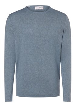 Selected Sweter - SLHRome Mężczyźni Bawełna jasnoniebieski marmurkowy ze sklepu vangraaf w kategorii Swetry męskie - zdjęcie 171552265