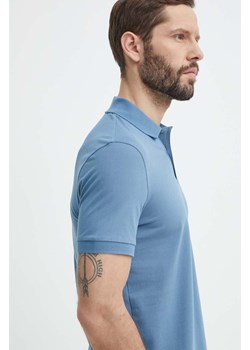 BOSS polo bawełniane kolor niebieski gładki 50468301 ze sklepu ANSWEAR.com w kategorii T-shirty męskie - zdjęcie 171552819