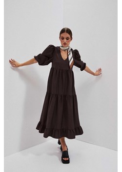 Rozkloszowana sukienka damska z falbaną ze sklepu 5.10.15 w kategorii Sukienki - zdjęcie 171553488