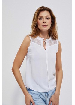 Koszulka bez rękawów z koronkowym dekoltem ze sklepu 5.10.15 w kategorii Bluzki damskie - zdjęcie 171553495