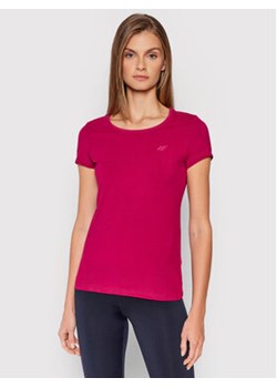 4F T-Shirt NOSH4-TSD350 Różowy Regular Fit ze sklepu MODIVO w kategorii Bluzki damskie - zdjęcie 171555995
