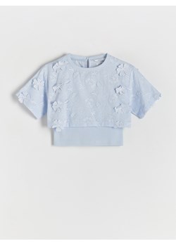 Reserved - Dwuwarstwowa bluzka - jasnoniebieski ze sklepu Reserved w kategorii Bluzki dziewczęce - zdjęcie 171556505