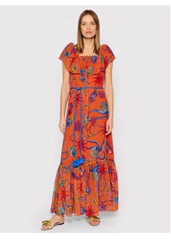 TWINSET Sukienka letnia 221LB2MQQ Pomarańczowy Regular Fit ze sklepu MODIVO w kategorii Sukienki - zdjęcie 171557046