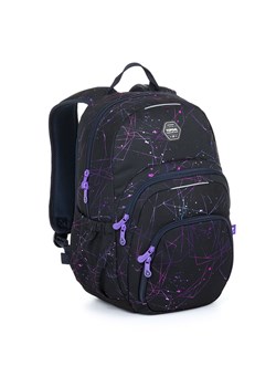 Czarny plecak młodzieżowy z fioletowym wzorem Topgal SKYE 24031 ze sklepu Topgal w kategorii Plecaki dla dzieci - zdjęcie 171557675