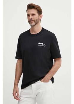 Sisley t-shirt bawełniany męski kolor czarny z nadrukiem ze sklepu ANSWEAR.com w kategorii T-shirty męskie - zdjęcie 171559136