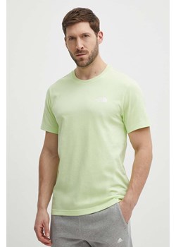The North Face t-shirt męski kolor zielony z nadrukiem NF0A87NGO0F1 ze sklepu ANSWEAR.com w kategorii T-shirty męskie - zdjęcie 171559156