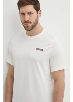 Reebok t-shirt bawełniany męski kolor beżowy z nadrukiem 100075313 ze sklepu ANSWEAR.com w kategorii T-shirty męskie - zdjęcie 171559169