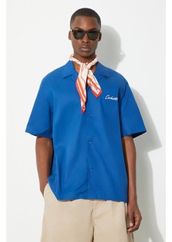Carhartt WIP koszula S/S Delray Shirt męska kolor czarny relaxed I031465.25SXX ze sklepu PRM w kategorii Koszule męskie - zdjęcie 171559999
