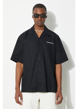 Carhartt WIP koszula bawełniana S/S Link Script Shirt męska kolor czarny relaxed I033026.0D2XX ze sklepu PRM w kategorii Koszule męskie - zdjęcie 171560005