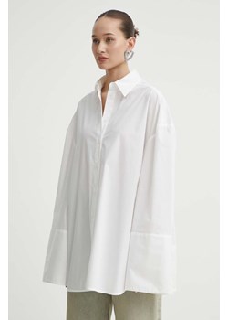 Rotate koszula damska kolor biały relaxed z kołnierzykiem klasycznym ze sklepu PRM w kategorii Koszule damskie - zdjęcie 171560015