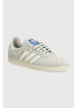 adidas Originals sneakersy nubukowe Samba OG kolor szary IG6177 ze sklepu PRM w kategorii Trampki męskie - zdjęcie 171560177