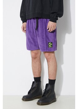 PLEASURES szorty sztruksowe Flip Corduroy Shorts kolor fioletowy P24SP020.PURPLE ze sklepu PRM w kategorii Spodenki męskie - zdjęcie 171560439