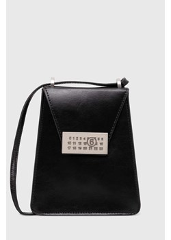MM6 Maison Margiela torebka skórzana Numbers Vertical Mini Bag kolor czarny SB5WG0018 ze sklepu PRM w kategorii Listonoszki - zdjęcie 171560449
