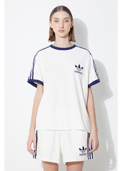 adidas Originals t-shirt Terry damski kolor biały IT9842 ze sklepu PRM w kategorii Bluzki damskie - zdjęcie 171560486