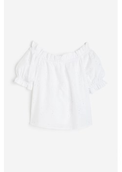 H & M - Bluzka z odkrytymi ramionami - Biały ze sklepu H&M w kategorii Bluzki damskie - zdjęcie 171560679