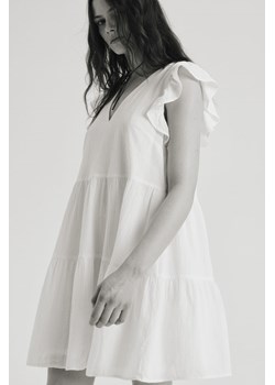 H & M - Sukienka z falbankowym rękawem - Biały ze sklepu H&M w kategorii Sukienki - zdjęcie 171560685