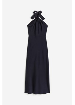 H & M - Satynowa sukienka z mocowaniem na karku - Niebieski ze sklepu H&M w kategorii Sukienki - zdjęcie 171560689