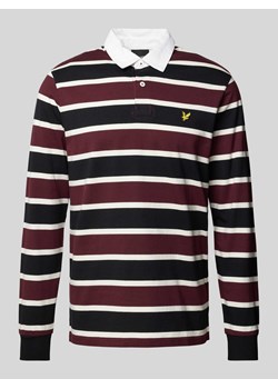 Bluzka z długim rękawem,wzorem w paski i kołnierzykiem polo ze sklepu Peek&Cloppenburg  w kategorii T-shirty męskie - zdjęcie 171560758