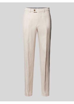 Spodnie do garnituru z lnu model ‘PARMA’ ze sklepu Peek&Cloppenburg  w kategorii Spodnie męskie - zdjęcie 171560819
