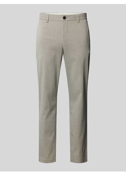 Spodnie do garnituru o kroju slim fit z delikatną fakturą model ‘ROBERT’ ze sklepu Peek&Cloppenburg  w kategorii Spodnie męskie - zdjęcie 171560915