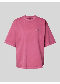 T-shirt o kroju oversized z naszywką z logo model ‘NELSON’ ze sklepu Peek&Cloppenburg  w kategorii Bluzki damskie - zdjęcie 171560945