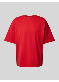 T-shirt o kroju oversized z okrągłym,prążkowanym dekoltem ze sklepu Peek&Cloppenburg  w kategorii T-shirty męskie - zdjęcie 171560956