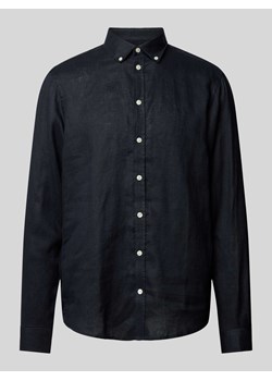 Koszula z lnu z kołnierzykiem typu button down ze sklepu Peek&Cloppenburg  w kategorii Koszule męskie - zdjęcie 171561057
