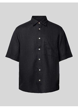 Koszula casualowa o kroju regular fit z lnu z kieszenią na piersi ze sklepu Peek&Cloppenburg  w kategorii Koszule męskie - zdjęcie 171561245