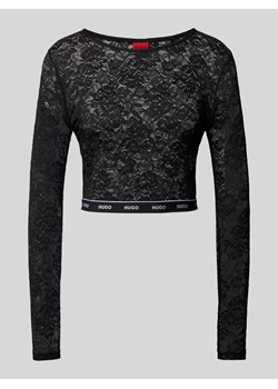 Bluzka z długim rękawem i obszyciem z koronki model ‘Dalysia’ ze sklepu Peek&Cloppenburg  w kategorii Bluzki damskie - zdjęcie 171561308