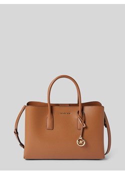 Torba shopper ze skóry bydlęcej z aplikacją z logo model ‘RUTHIE’ ze sklepu Peek&Cloppenburg  w kategorii Torby Shopper bag - zdjęcie 171561588
