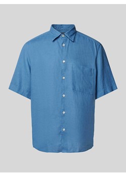 Koszula casualowa o kroju regular fit z lnu z kieszenią na piersi ze sklepu Peek&Cloppenburg  w kategorii Koszule męskie - zdjęcie 171561789