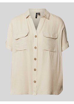 Bluzka koszulowa z listwą guzikową model ‘BUMPY’ ze sklepu Peek&Cloppenburg  w kategorii Koszule damskie - zdjęcie 171562109