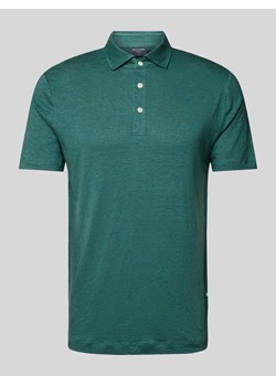 Koszulka polo o kroju regular fit z mieszanki lnu i elastanu ze sklepu Peek&Cloppenburg  w kategorii T-shirty męskie - zdjęcie 171562116