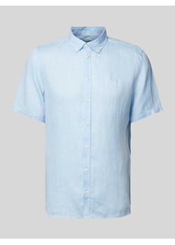 Koszula lniana z kołnierzykiem typu button down model ‘Anton’ ze sklepu Peek&Cloppenburg  w kategorii Koszule męskie - zdjęcie 171562328