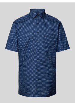 Koszula biznesowa o kroju modern fit ze wzorem na całej powierzchni model ‘Bergamo Kent’ ze sklepu Peek&Cloppenburg  w kategorii Koszule męskie - zdjęcie 171562358